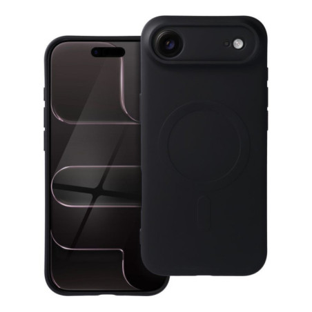 Case for iPhone 17 AIR Silicone Mag Cover compatible with MagSafe black
