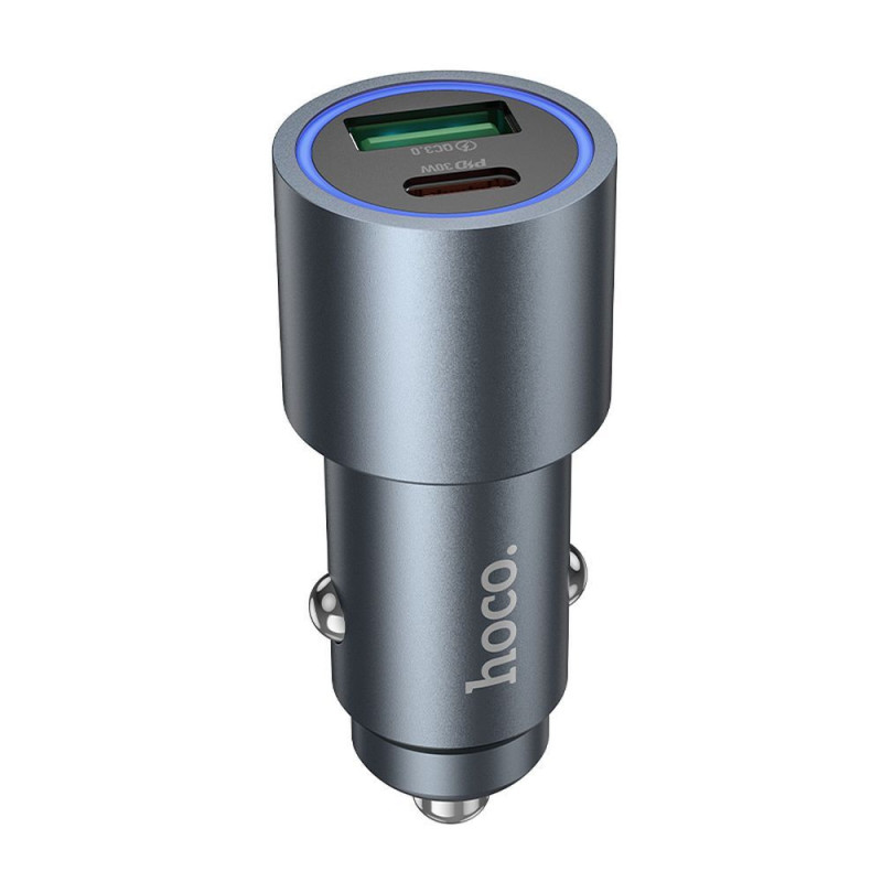 Car charger Hoco USB A + USB C PD QC3.0 48W Z60 black
