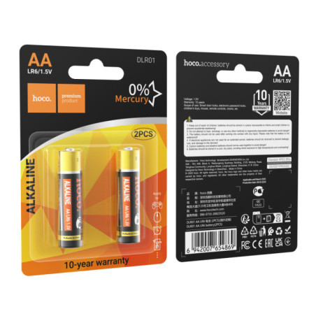 Alkaline battery R6 (AA) Hoco DLR01 2 pcs