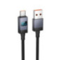 Cable USB A to USB C Hoco 5A with display 1 m X118 black