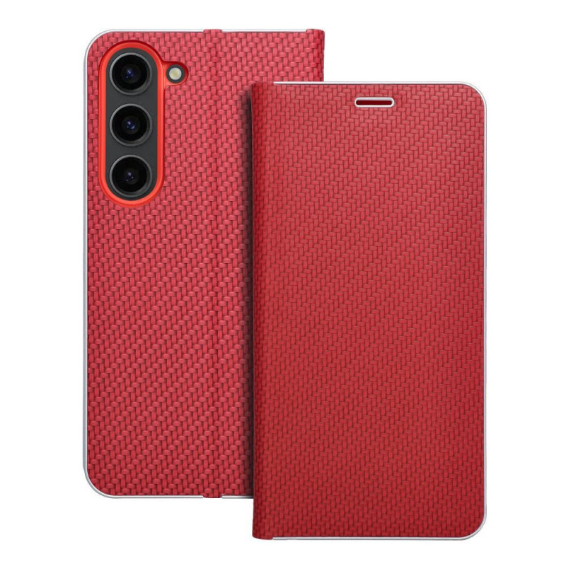 LUNA Book Carbon for SAMSUNG S23 red