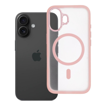 Case for iPhone 16 Flexline Mag Cover compatible with MagSafe pink