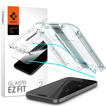 SPIGEN tempered glass GLAS.TR EZ FIT  2-pack for IPHONE 15 / 16