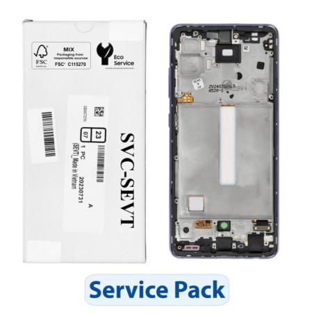 ServicePack LCD Display SAMSUNG A52S 5G A528B GH82-26861C Purple