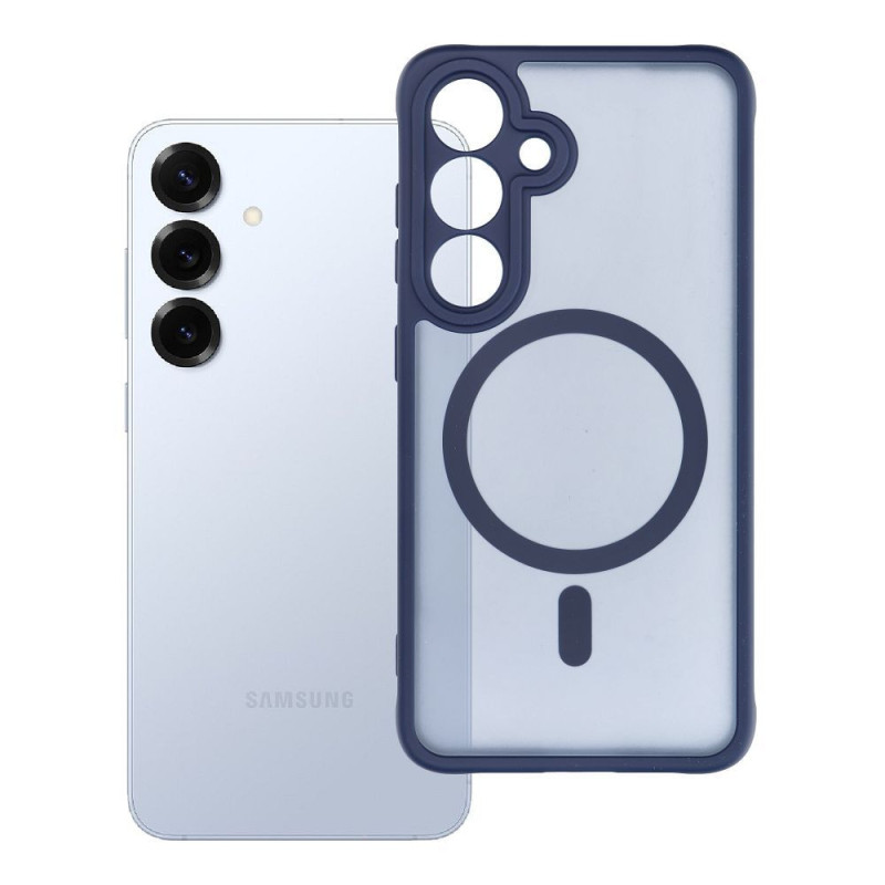 Case for Samsung S25 Full Matte Mag Cover compatible with MagSafe blue Case for Samsung S25 Full Matte Mag Cover compatible with MagSafe blue