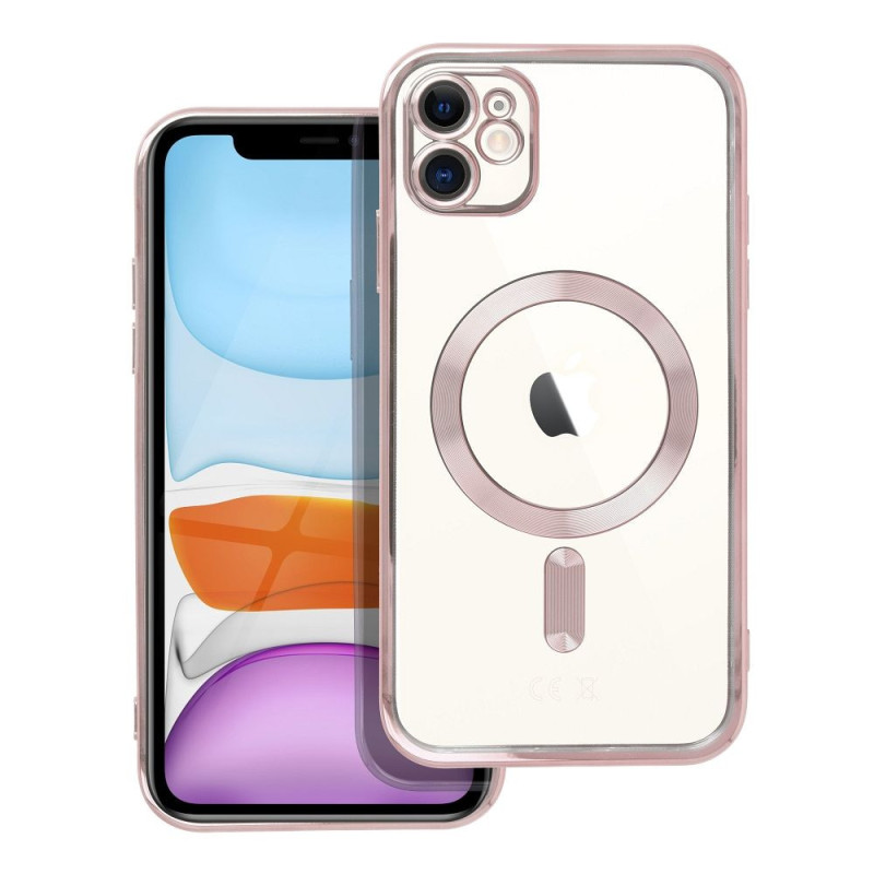 Case for iPhone 11 Electro Mag Cover compatible with MagSafe gold-rose Case for iPhone 11 Electro Mag Cover compatible with MagSafe gold-rose