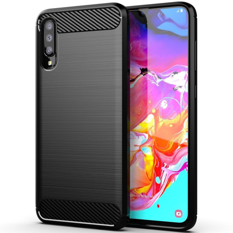 BACK-CASE Carbon schwarz für SAMSUNG Galaxy A70