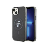 KARL LAGERFELD case for IPHONE 15 KLHMP15SHGKCNOK (Glitter + MAG) black