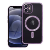 Case for iPhone 12 Electro Mag Cover compatible with MagSafe purple