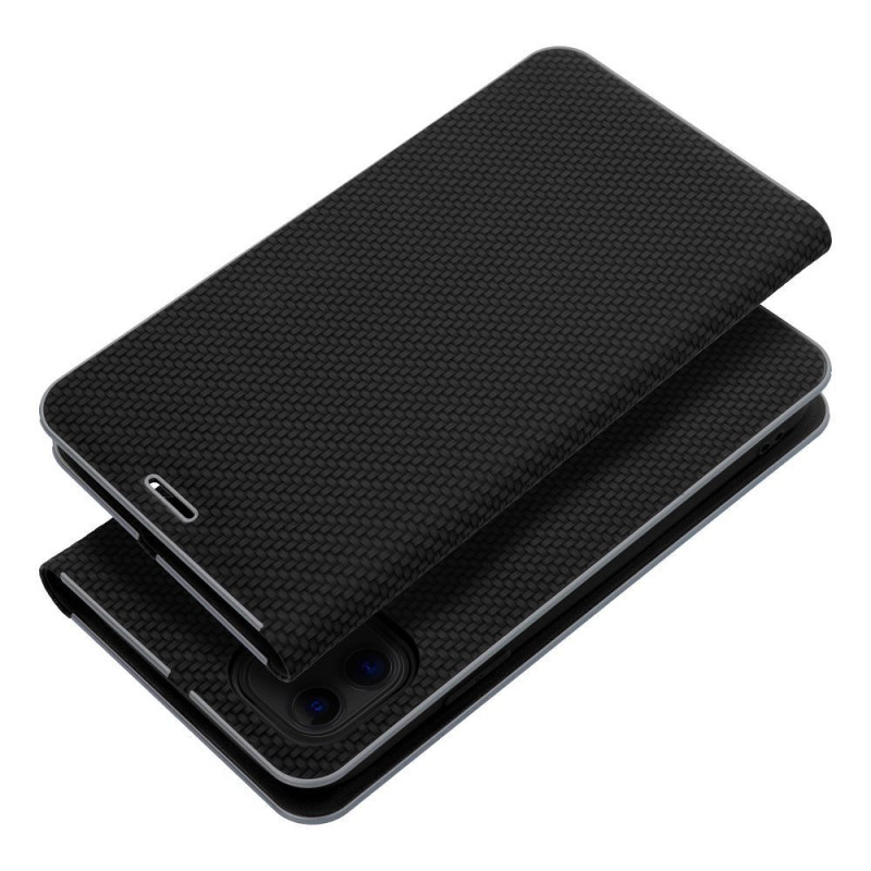 Flip case for iPhone 16 Luna Book Carbon black