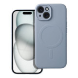 Case for iPhone 15 Silicone Mag Cover compatible with MagSafe light blue