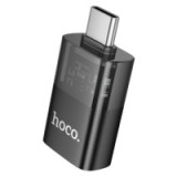 Adapter OTG USB C to USB A Hoco UA36B transparent black