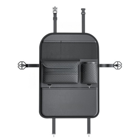 Car organizer for front seats with compartments D03 black