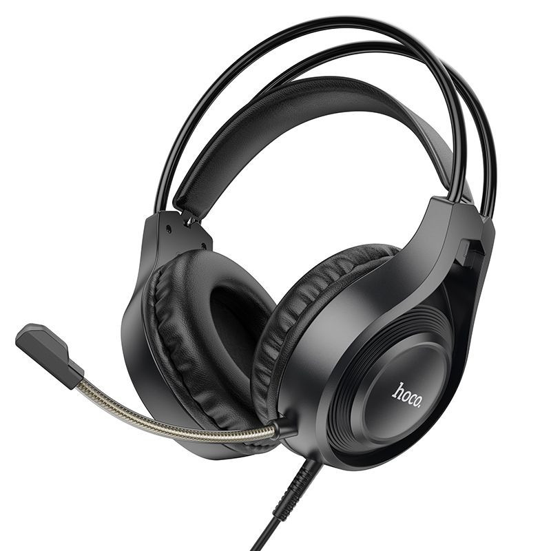 Wire headphones Jack 3,5 mm Hoco W106 black