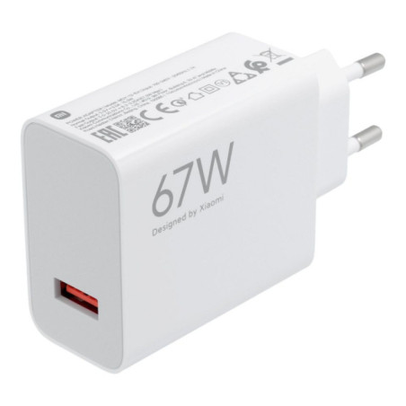 XIAOMI original charger USB A QC3.0 3A 67W MDY-12-EH white bulk