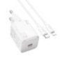 Phone charger Hoco USB C QC PD 20W + cable USB C to Lightning N40 white