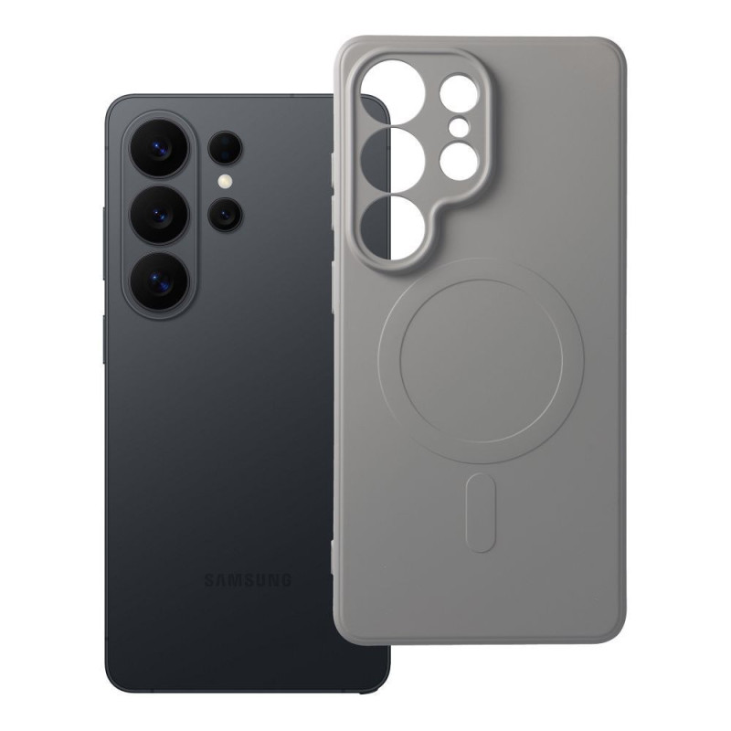 Case for Samsung S26 ULTRA Silicone Mag Cover compatible with MagSafe (camera protection) titanium gray Case for Samsung S26 ULTRA Silicone Mag Cover compatible with MagSafe (camera protection) titanium gray