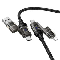 Cable 4in1 USB A/C to USB C/Lightning Hoco 240W 1