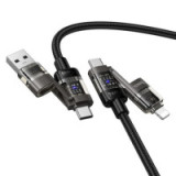 Cable 4in1 USB A/C to USB C/Lightning Hoco 240W 1