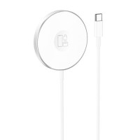 Cable MagSafe+Watch+Headset 3in1 BOROFONE BQ18 15W magnetic Qi wireless charger white