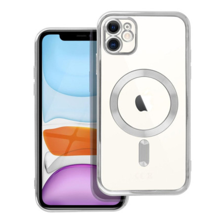 Case for iPhone 11 Electro Mag Cover compatible with MagSafe silver