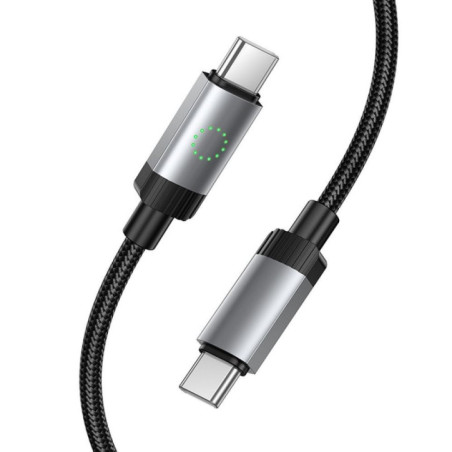 Cable USB C to USB C Hoco 3A 60W 1 m X117 black