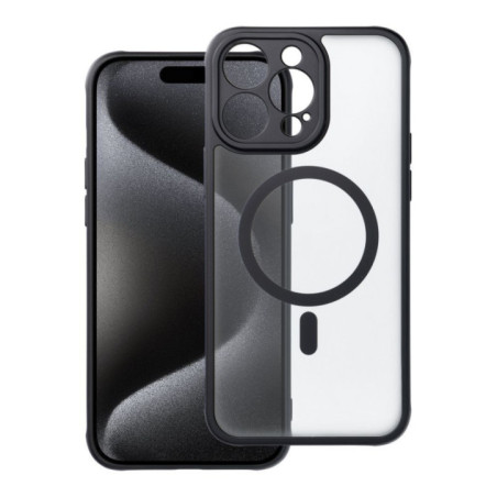 Case for iPhone 15 PRO MAX Full Matte Mag Cover compatible with MagSafe black