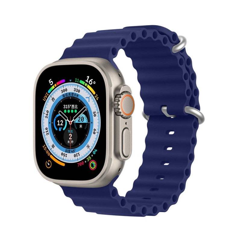 DUX DUCIS strap OCEAN WAVE silicone for Apple Watch 42 / 44 / 45 mm blue