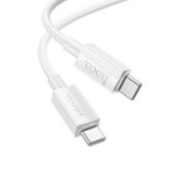 Cable USB C to USB C Hoco 3A 60W 1 m X107 white