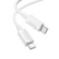 Cable USB C to USB C Hoco 3A 60W 1 m X107 white