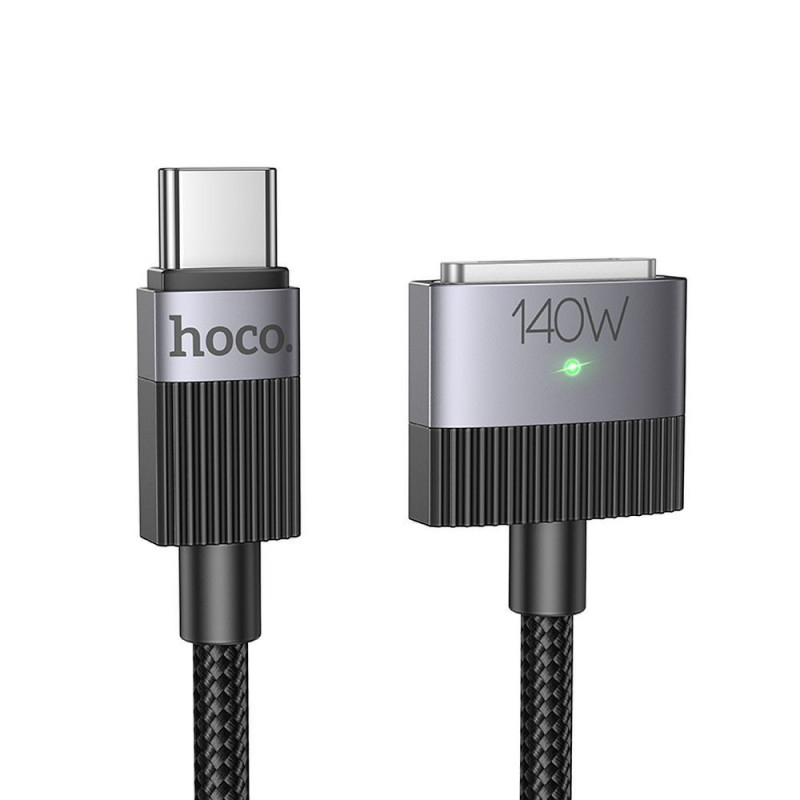 Cable USB C to Mag3 Hoco 5A 140W magnetic 1,8 m U141 black