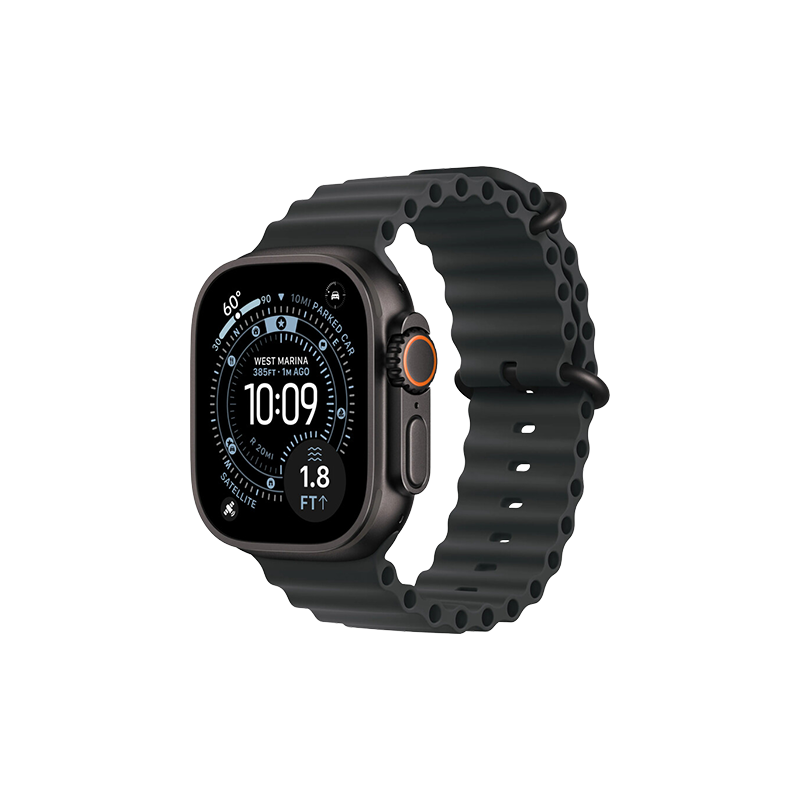 Watch Apple Watch Ultra 3 (2025) 5G 49mm Black Titanium Case with Ocean Band - Black