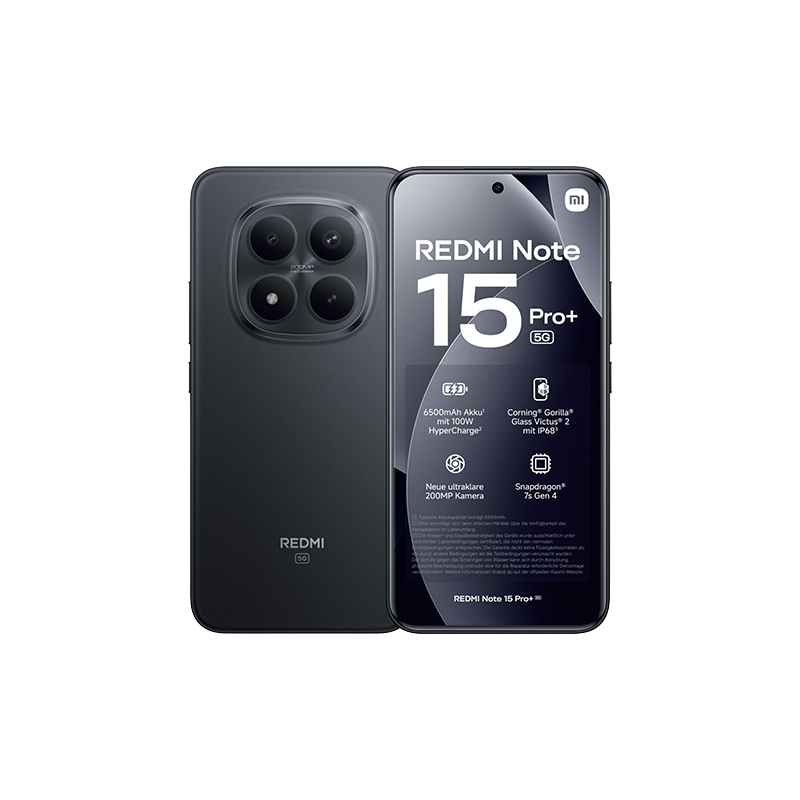 Xiaomi Redmi Note 15 Pro+ 5G Dual Sim 12GB RAM 512GB - Black