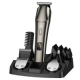 Hair clipper set Hoco HP26 metal gray