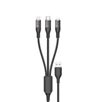 CABLE 3in1 USB-A / USB-C+Lightning+microUSB 120W 120cm Dudao