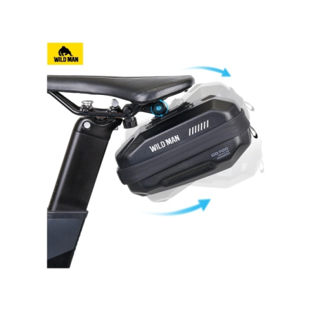 WILDMAN traveling bag for bike frame with zipper 1L (4 "- 7") M90 black
