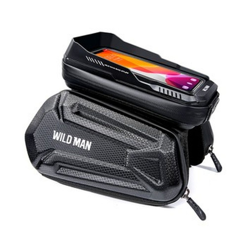 WILDMAN traveling bag for bike frame with zipper 1,2L (4 "- 7") XT6 black