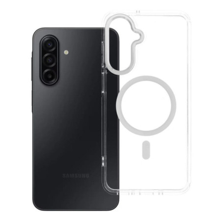 Case for Samsung A17 Frame Clear Hybrid Mag Cover compatible with MagSafe transparent