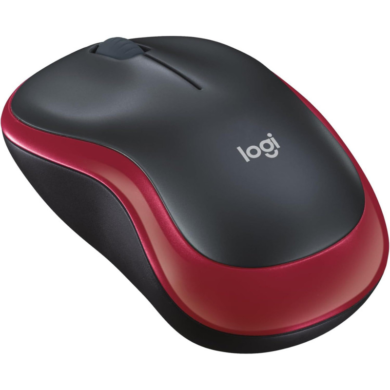 Wireless mouse Logitech 2,4G 1000 dpi M185 red