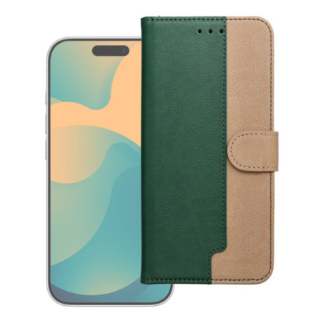 Flip case for Samsung A17 Split Book green and gold