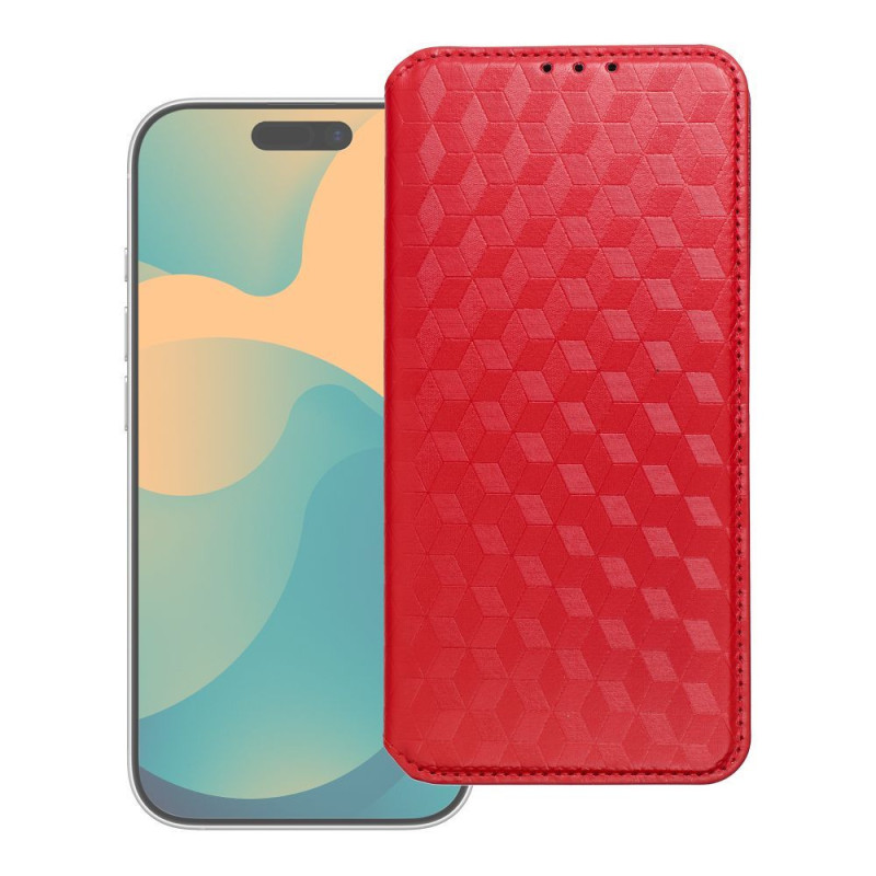 Flip case for Samsung A17 Cubic Book red