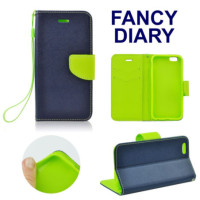 FLIP BOOK CASE FANCY DIARY dunkelblau/grün für Samsung Galaxy A34 5G