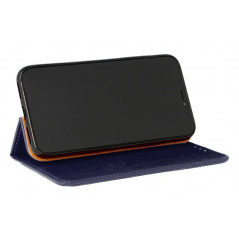 FLIPCASE WALLET ECHTLEDER navyblau für Apple iPhone 11 Pro