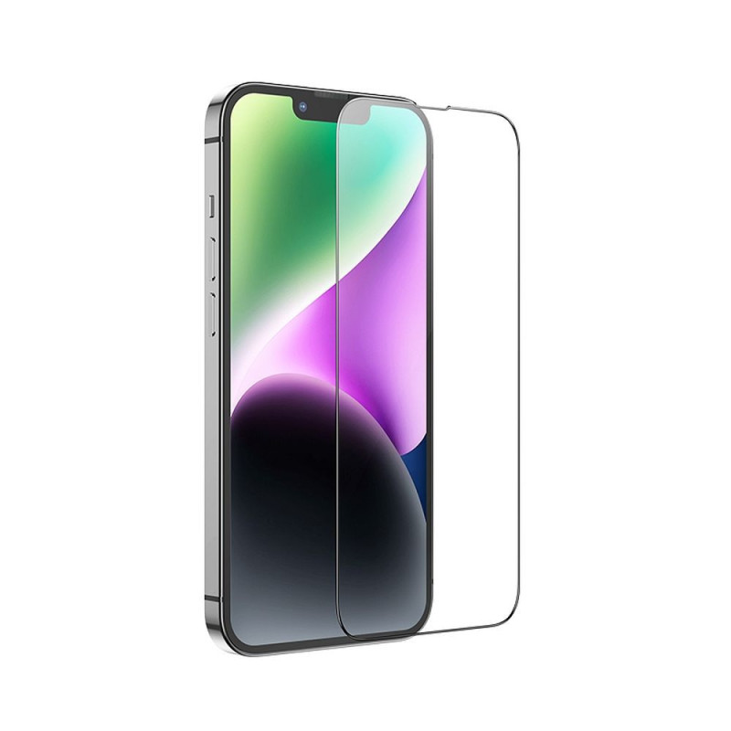 Tempered glass to iPhone 13 / 13 PRO / 14 / 16e / 17e (SE 4 2025) Hoco HD 5D Guardian shield 10 sztuk G14 black