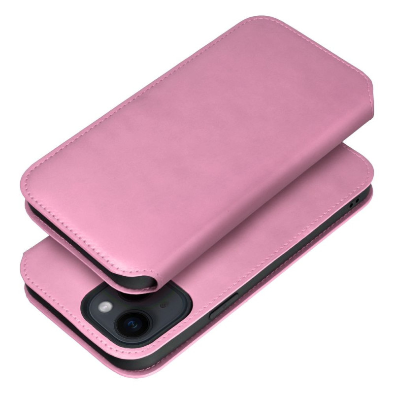 Flip case for Samsung A25 5G Dual Pocket Book light pink