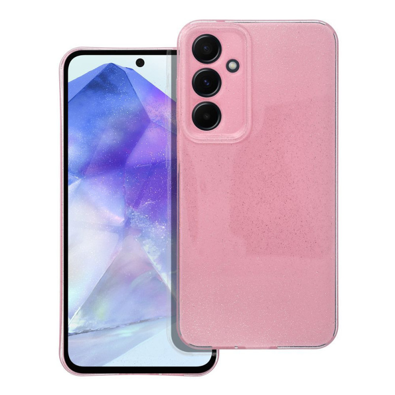 Case for Samsung A55 5G Clear Case 2 mm Blink pink