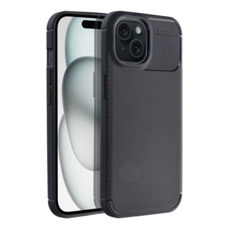 Case for iPhone 15 Carbon Premium black