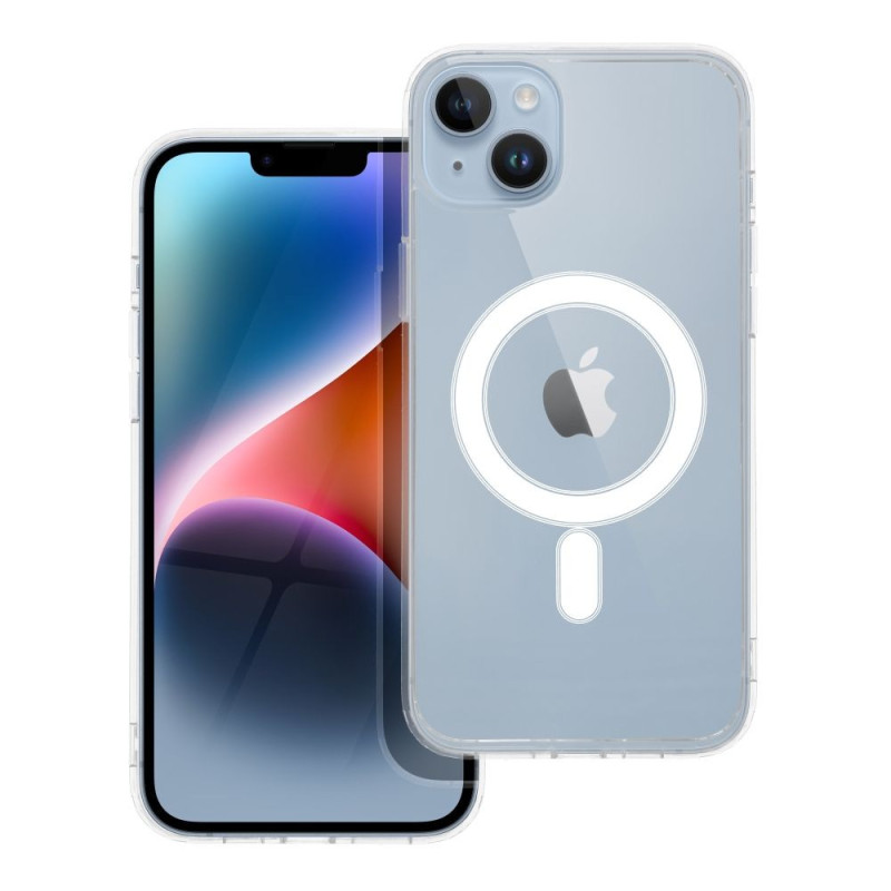 Case for iPhone 14 PLUS Clear Mag Cover (STR) compatible with MagSafe transparent