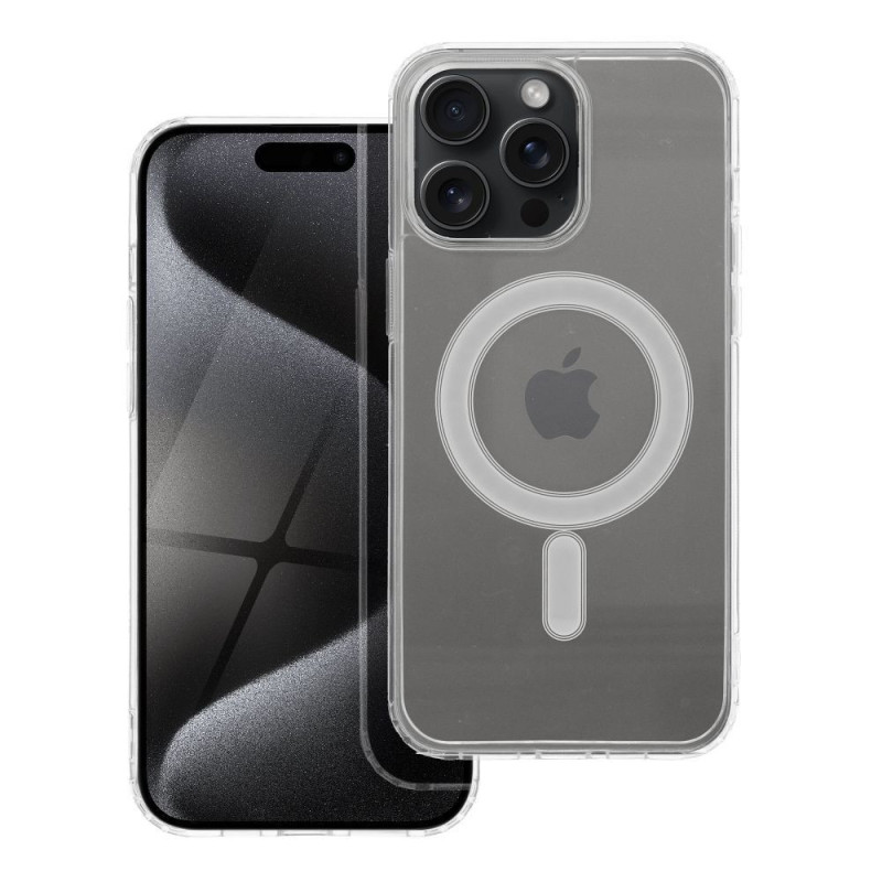 Case for iPhone 15 PRO MAX Clear Mag Cover (STR) compatible with MagSafe transparent