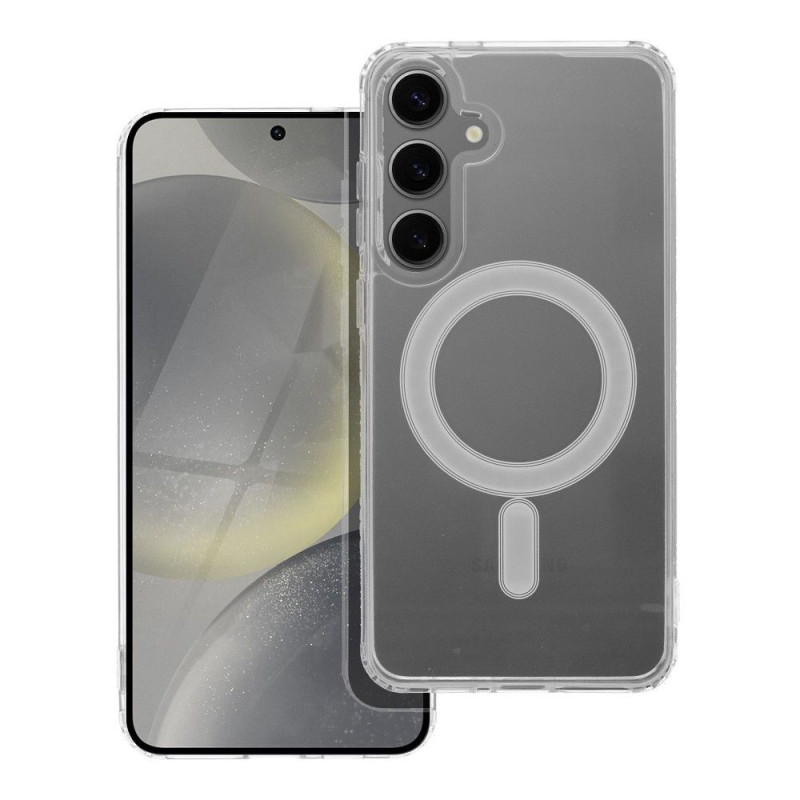 Case for Samsung S24 PLUS Clear Mag Cover (STR) compatible with MagSafe transparent